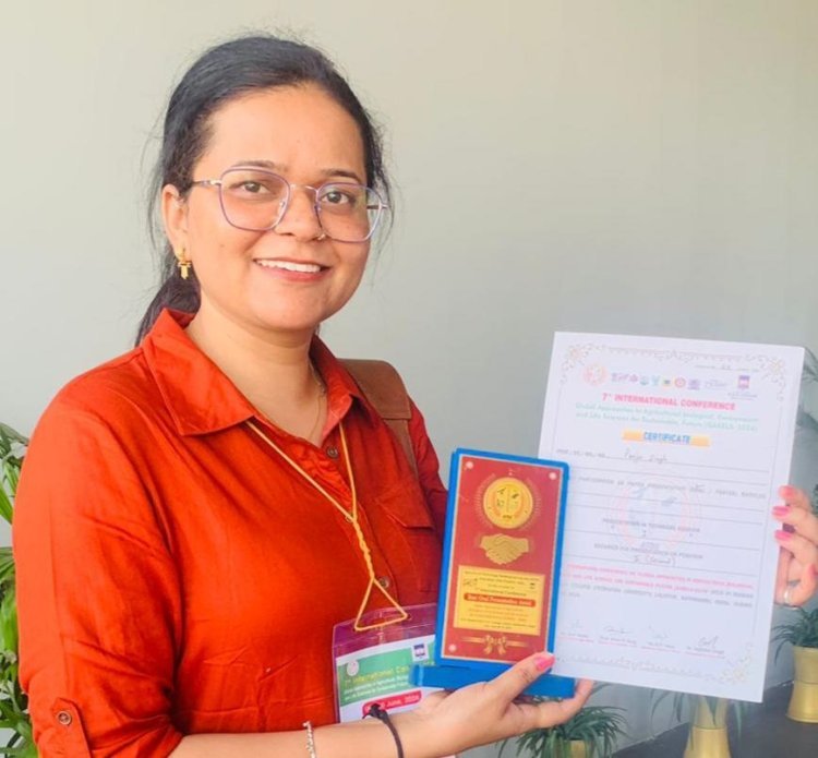 पंतनगर विश्वविद्यालय की शोधकर्ता को मिला युवा वैज्ञानिक पुरस्कार, नैनो भौतिकी में भी दूसरा स्थान हासिल