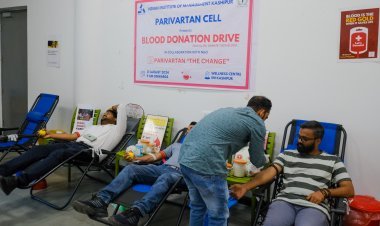 भारतीय प्रबंधन संस्थान काशीपुर ने सफल रक्तदान शिविर का आयोजन किया